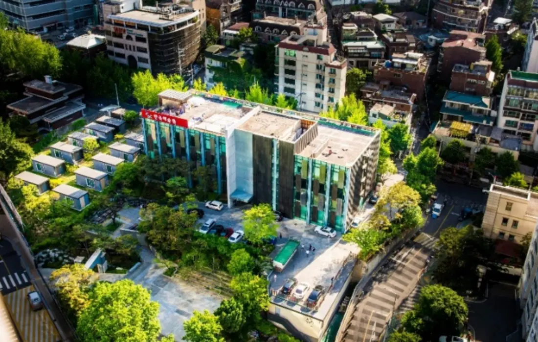 Aerial view of KAC Korea Arts Conservatory campus